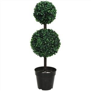 شجرة كرة ميلان اصطناعية مزدوجة وعاء أسود